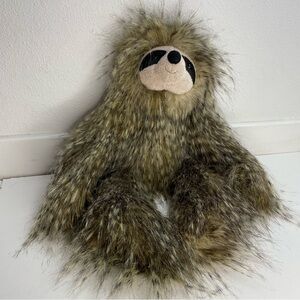 JELLYCAT Cyril The Sloth Plush Fluffy Long Hair Shaggy size Medium 16”